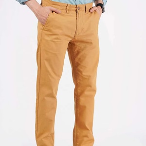 กางเกงหลายสีทึบกางเกงผู้ชายทรงตรงกางเกงธุรกิจลำลองทรงสลิมฟิตกางเกงผ้าชิโนออกแบบได้ตามต้องการ - Product Image 1