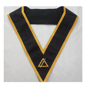 Insignes maçonniques, ordre du collier de la franc-maçonnerie, rit de la franc-maçonnerie écossaise, collier en or avec ruban noir, Grand Loge de Malte, prix bas en 2026 - Product Image 1