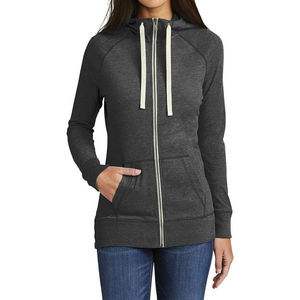 Sudaderas Casuales de Algodón 100% para Mujer con Cierre, Color Sólido y Mangas Largas para Uso en Exteriores, Sudaderas Deportivas con Logotipo Personalizado - Product Image 6