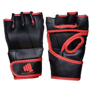 Wears World Customizable Professional Mexican Kick Boxing Gloves White/Black/Red Leather 8oz Adjustable Wrist <b>Strap</b> Lightweight - Product Image 6