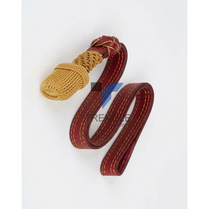 Adorno de Borlas de Alta Calidad, Cuero Blanco con Trenzado Dorado, Decoración para Prendas, Duradero, Cosido a Mano, Nudo de Espada - Product Image 2