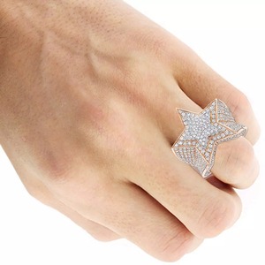 Customized 3ct Round Shape Lab Grown Diamond Star <b>Ring</b> VS Clarity EF Color Vintage <b>Ring</b> with 14K Gold <b>for</b> <b>Men</b> Jewelry - Product Image 6