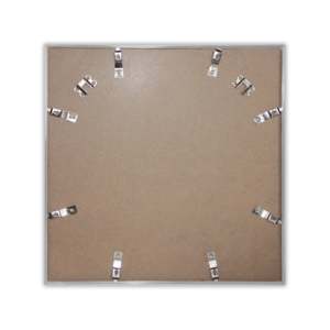 กรอบรูปโลหะสีเงินทันสมัย ขนาด 40 x 40 ซม. สำหรับภาพถ่ายขนาด A2/A4 ทำจากโลหะผสมไม้และอะลูมิเนียม รูปทรงสี่เหลี่ยม - Product Image 1