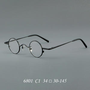 日本のレトロなデザイン純粋なチタンラウンドフレーム眼鏡卸売サプライヤー - Product Image 5