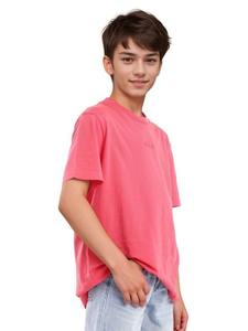 Camiseta de Cuello Redondo Extra Grande, Tejida, Ecológica, con Logotipo Personalizado del Fabricante, para Niños, Hombros Caídos, 100% Algodón Orgánico - Product Image 2