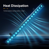 SHEHDS 18x10w Barres lumineuses LED étanches pour lavage mural, RGBWauv 6 en 1, barres lumineuses LED complètes par IP65 RGBLAC, éclairage mural