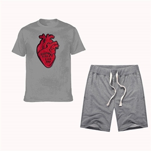 Conjunto de pantalones cortos personalizados para hombre, camiseta de manga corta, chándal sólido, camiseta, pantalones cortos de bolsillo, chándales - Product Image 5