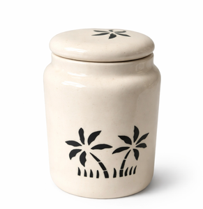 Tarro de Azúcar de Cerámica Crema Hecho a Mano con Tapa para la Organización de la Cocina y Decoración Moderna y Elegante del Hogar - Product Image 2