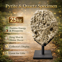 Grappe de Pyrite Naturelle Extra Large 1kg-50kg Pierre de Guérison Spécimen Brut Décoration Maison Cristal Reiki 100% Authentique Objet de Collection Artistique