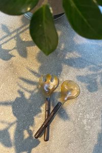 Cubiertos de estilo animal único USADOS, cuchara de cuerno de búfalo de buey Natural pulido, diseño único para Decoración de mesa de restaurante - Product Image 3