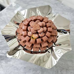 Handcrafted Aluminum Gold Plated Round Shape Chocolate <b>Serving</b> <b>Bowls</b> Set Of o2 Japanese Style New Look Resorts Food <b>Serving</b> <b>Bowl</b> - Product Image 4