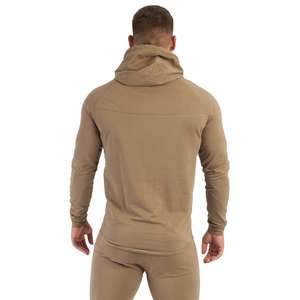 Sudadera con capucha para hombre con cremallera completa de alta calidad lisa al por mayor, ropa deportiva para entrenamiento, ropa con logotipo personalizado, sudaderas con capucha y sudaderas para hombre - Product Image 3