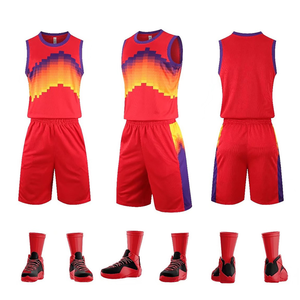 Tenue d'entraînement pour équipe, design unique, uniforme de basket-ball pour hommes et femmes, maillot professionnel, séchage rapide, respirant, sans manches, 100% polyester - Product Image 2