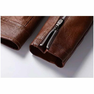Chaqueta de cuero vacuno de tacto suave, nueva llegada, de alta calidad, a la moda, personalizada para hombre, estilo motero, corte ajustado. - Product Image 2