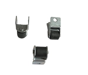 Metal Furniture Roller Bracket with Rubber <b>Wheel</b> Adjustable Mount caster hardware for cabinet drawer base - Product Image 4