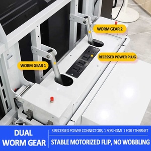Carrello <span class=keywords><strong>TV</strong></span> Motorizzato Regolabile in Altezza JGST per Sale Conferenze, Supporto <span class=keywords><strong>TV</strong></span> Rimovibile, Carrello Mobile in Acciaio Laminato a Freddo 1000x600mm <span class=keywords><strong>VESA</strong></span> - Product Image 4