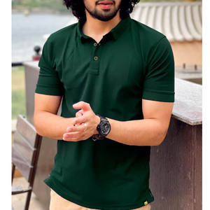 Prix bon marché d'usine T-shirt polo pour hommes imprimé d'un logo personnalisé vierge uni pour hommes - Product Image 2