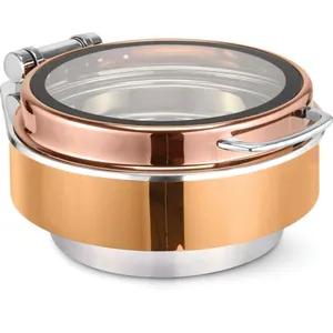 Copper Buffet king international Server Rose Gold Chafing dishes buffet Catering food warmer Stainless Steel snacks warmer