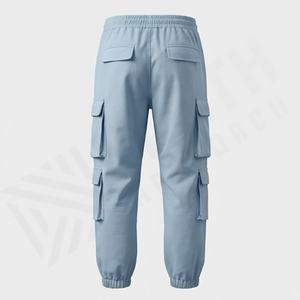 Pantalon cargo décontracté pour homme, prix bas, haute qualité, pantalon cargo avec poches, anti-froissement, pantalon homme uni teint, vente en gros - Product Image 2