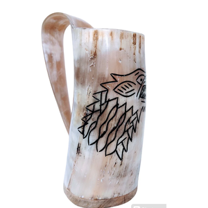 แก้วเขาสัตว์ไวกิ้งทำมือระดับพรีเมียม สำหรับเบียร์ วิสกี้ ไวน์ เหมาะสำหรับใช้ในบ้าน โรงแรม บาร์ คอลเลคชั่นใหม่ - Product Image 2