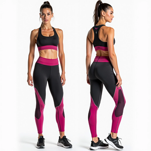 Yoga Fitness Mujer Otoño Invierno Conjunto de fitness sin costuras Tela transpirable Patrón cómodo - Product Image 4