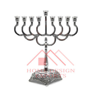 Prix le plus bas Antique or aluminium bougeoir pour Table pièce maîtresse meilleur vendeur branche métal menorah bougeoir en gros - Product Image 6