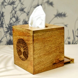 Boîte à mouchoirs en bois moderne avec finition élégante fabriquée à la main pour la décoration de la maison et du bureau à un prix abordable de l'Inde - Product Image 6