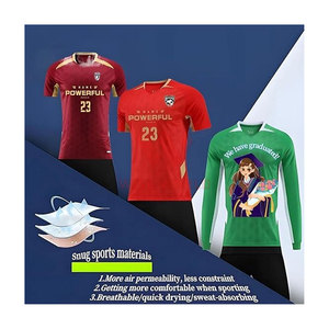 ชุดฟุตบอลแบบกำหนดเอง เสื้อฟุตบอลส่วนบุคคล ชุดของขวัญ ใส่ชื่อ หมายเลข โลโก้ทีม ชุดฟุตบอลที่ปรับแต่งได้ 100% - Product Image 2