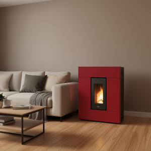 Estufa de Pellets TABLA 7 Slim Roja de 7kW, 4 Estrellas, Clase A+ 7019031 - Product Image 3