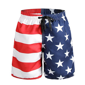 Shorts unisexes décontractés à coupe classique, motif géométrique, taille élastique, 100 % polyester, séchage rapide, respirant, logo personnalisé, marque privée - Product Image 1