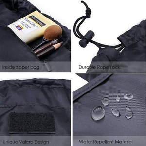 Pochette cosmétique avec fermeture à glissière sécurisée Sac de maquillage de voyage avec conception en tissu doux Organisateur de beauté portable - Product Image 3