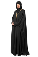 Abaya Musulmane Légère en Polyester Personnalisée de Haute Qualité au Design Moderne pour Femmes Adultes, Écharpe Noire, Exportation Dubaï, Meilleur Prix