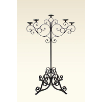 Candélabre de couleur noire 15 bougeoir métal décoratif Design Unique mariage pièce maîtresse conception foudre fournitures