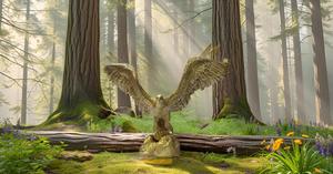 Statue d'aigle en laiton Sculpture sauvage à collectionner Sculptures rustiques et Art décoratif, couleur dorée des animaux de la forêt - Product Image 4