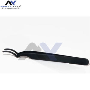 Herramienta aplicadora de pestañas postizas negras, aplicador de pestañas DIY, pinzas de extensión de pestañas curvas, aplicación rápida - Product Image 4