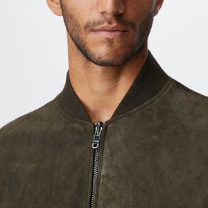 Chaqueta Bomber de Gamuza Delgada para Invierno 2025, Chaqueta de Gamuza Suave Premium Resistente al Viento, Ropa Exterior Informal de Moda Urbana, OEM ODM - Product Image 5