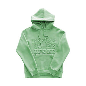 Vente en gros Logo personnalisé hommes gaufrage sweats à capuche avec col à capuche motif solide pour l'hiver - Product Image 1