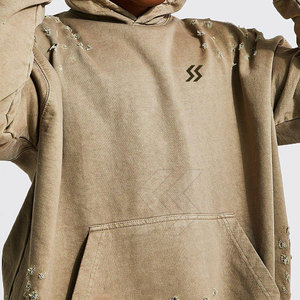 New Design <b>Top</b> Selling Best Men Casual <b>Distressed</b> Hoodies Low MOQ Men <b>Distressed</b> Hoodies At Wholesale Price - Product Image 4