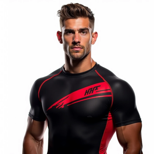 Professionnel athlétique respirant BJJ MMA sublimé Rash Guard 100% Polyester 220g manches complètes conçu Gym entraînement Arts martiaux - Product Image 5
