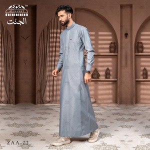 Venta al por mayor de Arabia Saudita musulmán Jubbah Thobes hombres Thobe manga diseño islámico hombres Al Daffah Thobes Venta caliente - Product Image 2