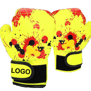 Guantes de boxeo de cuero real profesionales con impresión de logotipo totalmente personalizado para adultos Guantes de boxeo Etiqueta privada para la venta OEM - Product Image 2