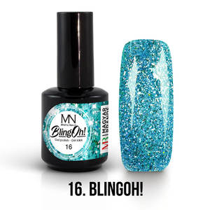 ¡UV LED Glitter Gel Polish Color-Hecho en EU - CPNP - Blue - Gel Polish BlingOh! 16 - 12 ml-Uñas místicas - Product Image 1