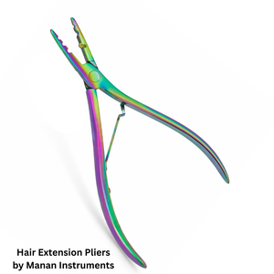 High Quality Stainless Steel Rainbow <b>Hair</b> <b>Extension</b> Pliers with 2 Holes Multi-Functional Tool for <b>Micro</b> <b>Ring</b> Removal - Product Image 6