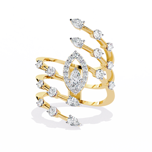 Bague de fiançailles personnalisable en or 14 carats, clarté VVS, diamant de laboratoire de taille marquise de 1,20 carat, certifié IGI, écologique, romantique - Product Image 1