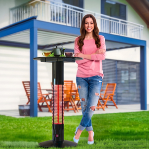 โต๊ะอินฟราเรดไฟฟ้าควบคุมระยะไกล ELCON RCBT 1100 แบบแท่ง 1500W สีดำ วัสดุ DKP ขนาด 110 ซม. ดีไซน์สวยงาม - Product Image 4