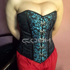 Haut de soirée sexy en brocart floral, style overbust, pour le modelage de la taille - Product Image 4