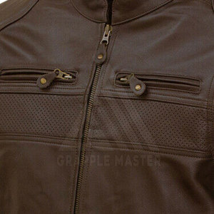 Veste de course de moto personnalisée de haute qualité en cuir imperméable avec col à capuche équipement d'hiver de haute qualité - Product Image 4
