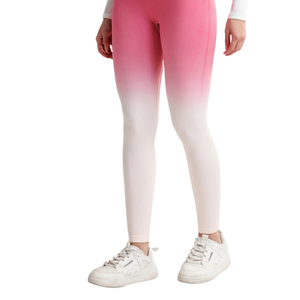 Ensemble de yoga côtelé personnalisé pour femmes vêtements de fitness actif en tissu à mailles pour l'entraînement motif solide nouveaux vêtements de sport de gymnastique en gros - Product Image 4