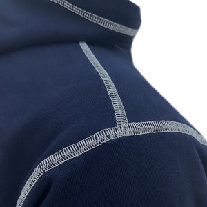 Custom Embroidered Logo Mens Cotton Hoodie And Sweatpants <b>Set</b> Street Wear Jogger <b>Set</b> Contrast Stitch Casual Loose Fit Tracksuit - Product Image 4