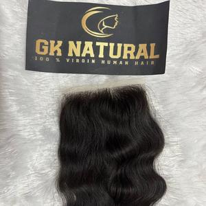 Extension de cheveux indiens de qualité supérieure cheveux humains naturels 4x4 fermeture à lacet vague fermeture de perruque de cheveux humains - Product Image 3